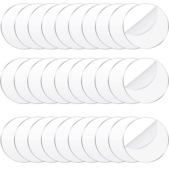 30 Pieces Acrylic Disc Clear Acrylic Circle Blanks Round Acrylic Sheets Transparent Acrylic Ornaments Blanks Round Acrylic Disk for Halloween Christmas Thanksgiving Day DIY Projects Crafts (3.5 Inch)